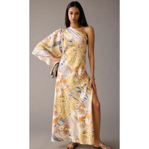 Anthropologie Mandira Wirk One-Shoulder Printed Maxi Dress Small